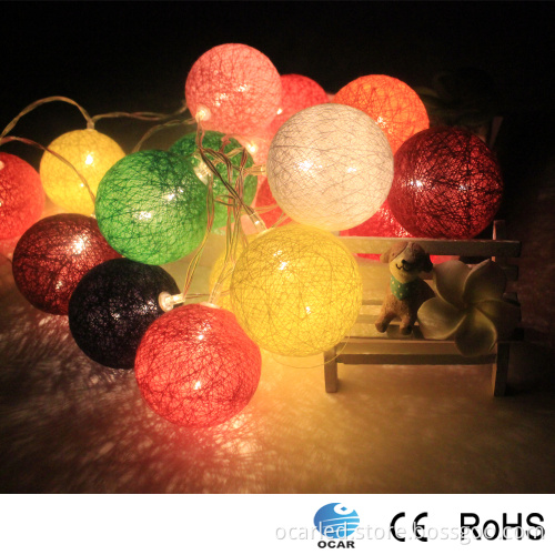 2015 Christmas most popular waterproof battery cotton string light